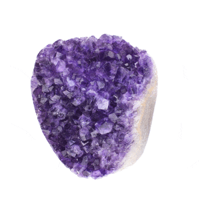 Natural 8cm piece of  amethyst gemstone with polished outline.