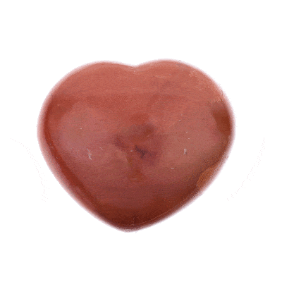 Polished 6.5cm heart made of natural carnelian gemstone. Buy online shop.