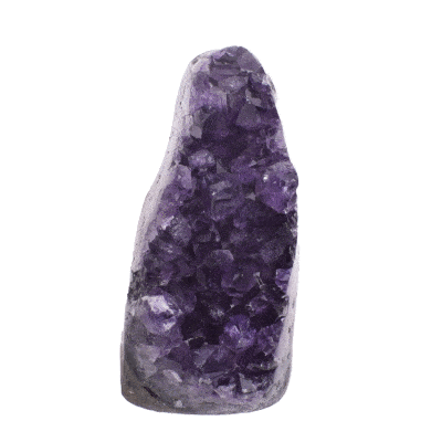 Natural 10.5cm piece of amethyst gemstone with polished outline.