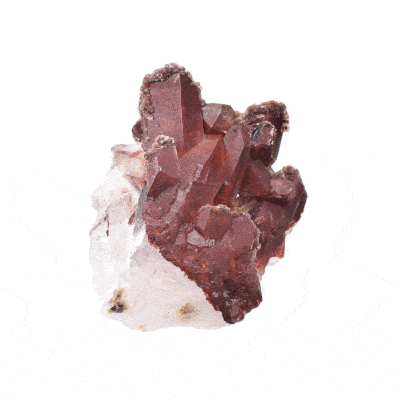 Natural 5cm piece of red hematoid quartz crystal cluster. 