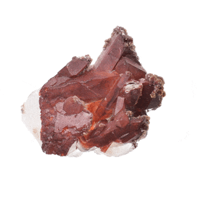 Natural 5cm piece of red hematoid quartz crystal cluster. 