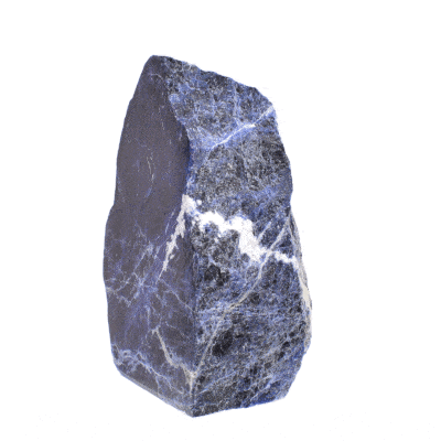 Raw 16.5cm piece of natural sodalite gemstone, polished on one side. Buy online shop.