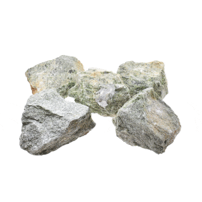 Ακατέργαστα κομμάτια φυσικής πέτρας Διοψιδίου, με μέγεθος από 7cm έως 9cm. Αγοράστε online shop.