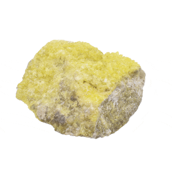 Natural 8.5cm raw piece of sulfur gemstone. 