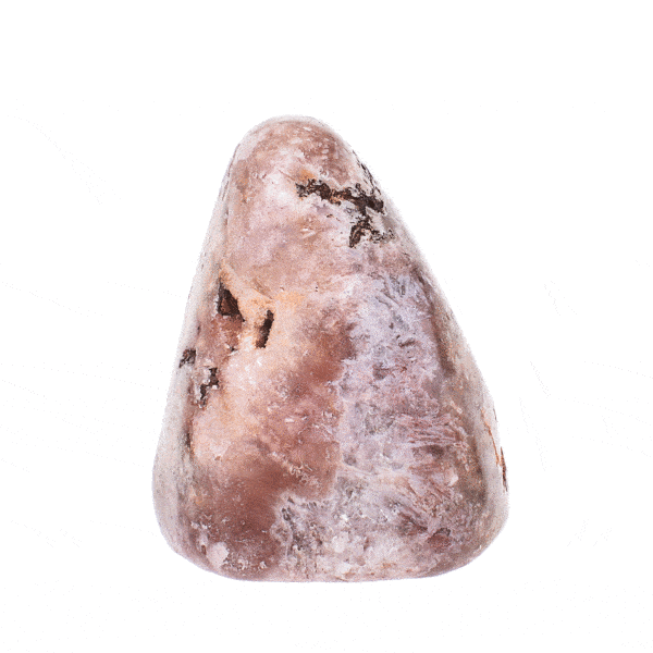 Natural 8.5cm piece of pink amethyst gemstone with polished outline. Buy online shop.