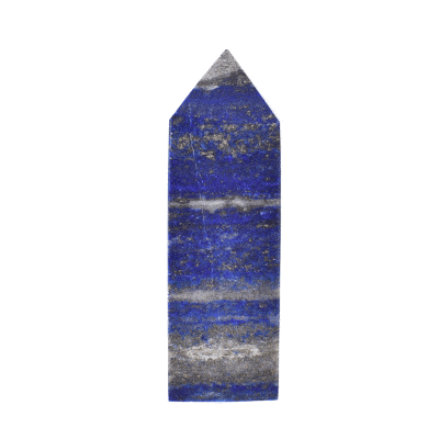 Polished 7.5cm point made form natural lapis lazuli gemstone.