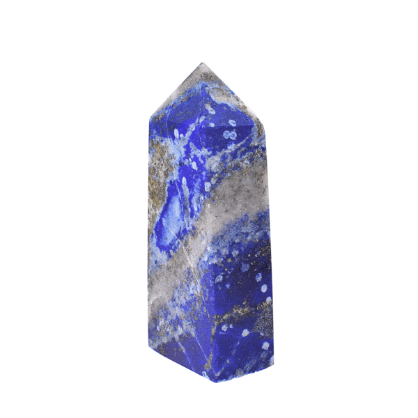 Polished 6.5cm point made form natural lapis lazuli gemstone.