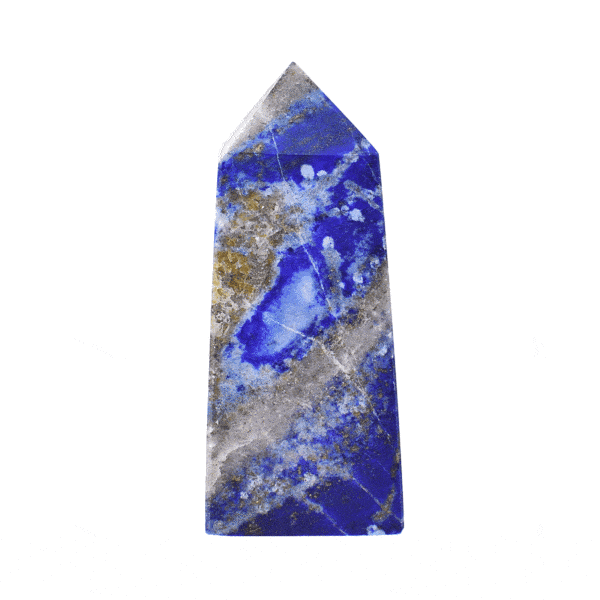 Polished 6.5cm point made form natural lapis lazuli gemstone.