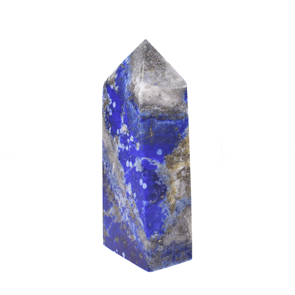 Polished 6.5cm point made form natural lapis lazuli gemstone.